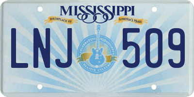 MS license plate LNJ509
