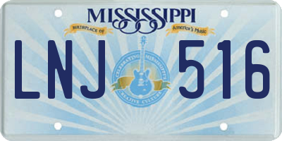 MS license plate LNJ516