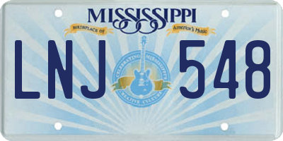 MS license plate LNJ548