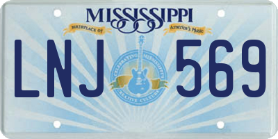 MS license plate LNJ569