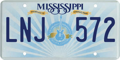 MS license plate LNJ572