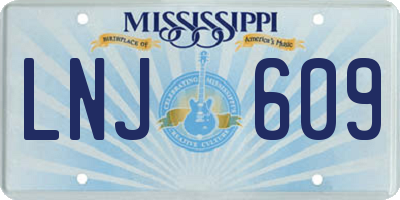 MS license plate LNJ609