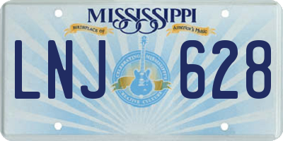 MS license plate LNJ628