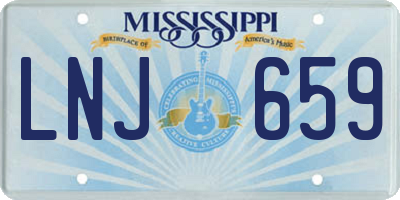 MS license plate LNJ659