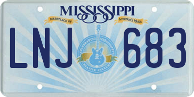 MS license plate LNJ683