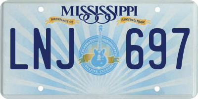 MS license plate LNJ697