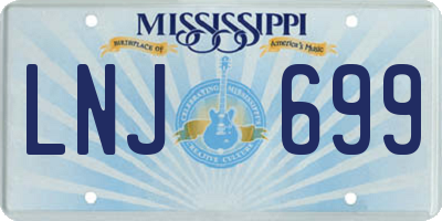 MS license plate LNJ699