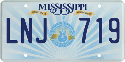 MS license plate LNJ719