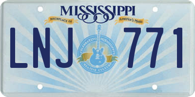 MS license plate LNJ771