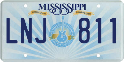 MS license plate LNJ811