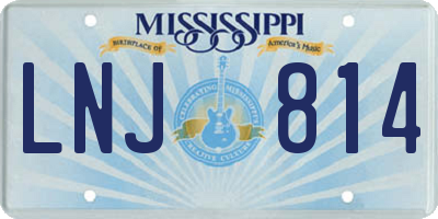 MS license plate LNJ814