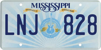 MS license plate LNJ828