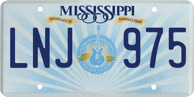 MS license plate LNJ975
