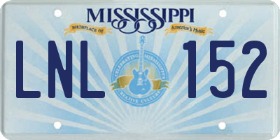 MS license plate LNL152