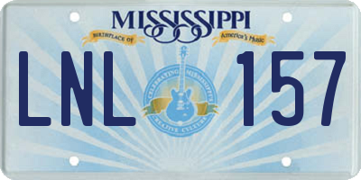 MS license plate LNL157