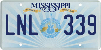 MS license plate LNL339