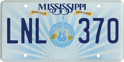 MS license plate LNL370