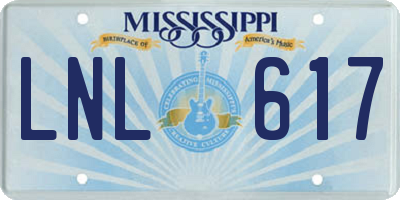 MS license plate LNL617