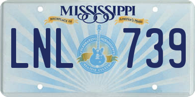 MS license plate LNL739