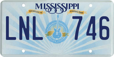 MS license plate LNL746
