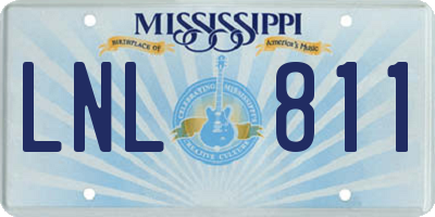 MS license plate LNL811