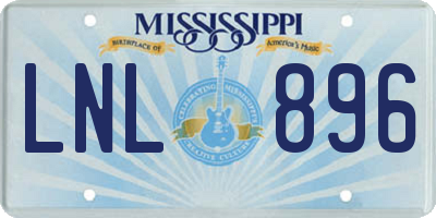 MS license plate LNL896
