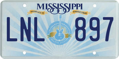 MS license plate LNL897