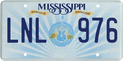 MS license plate LNL976