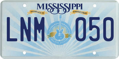 MS license plate LNM050