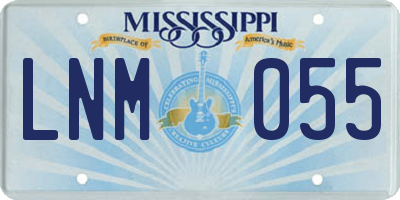 MS license plate LNM055