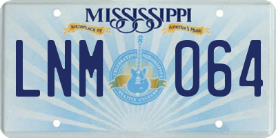 MS license plate LNM064