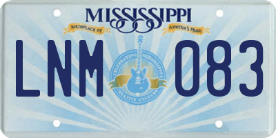 MS license plate LNM083