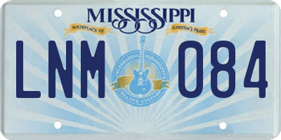 MS license plate LNM084