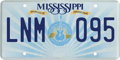 MS license plate LNM095