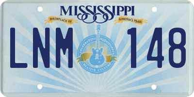 MS license plate LNM148