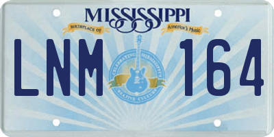 MS license plate LNM164