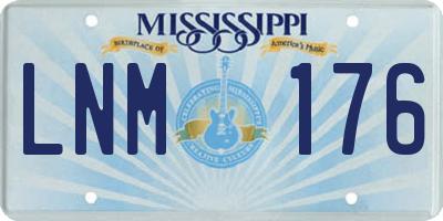 MS license plate LNM176