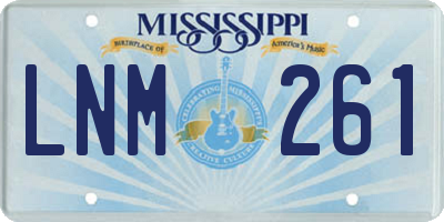 MS license plate LNM261