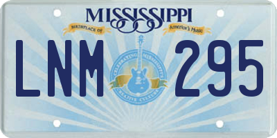 MS license plate LNM295