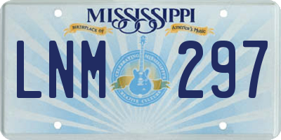 MS license plate LNM297