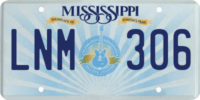 MS license plate LNM306
