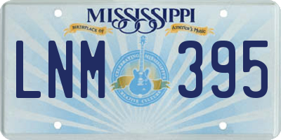 MS license plate LNM395