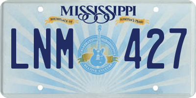 MS license plate LNM427