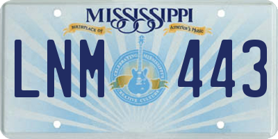 MS license plate LNM443