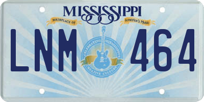MS license plate LNM464