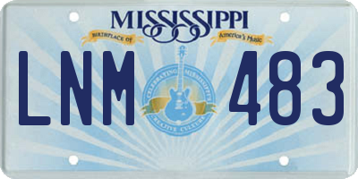MS license plate LNM483