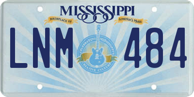 MS license plate LNM484