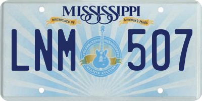 MS license plate LNM507