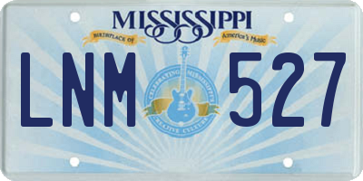 MS license plate LNM527