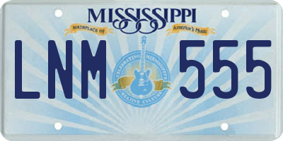 MS license plate LNM555